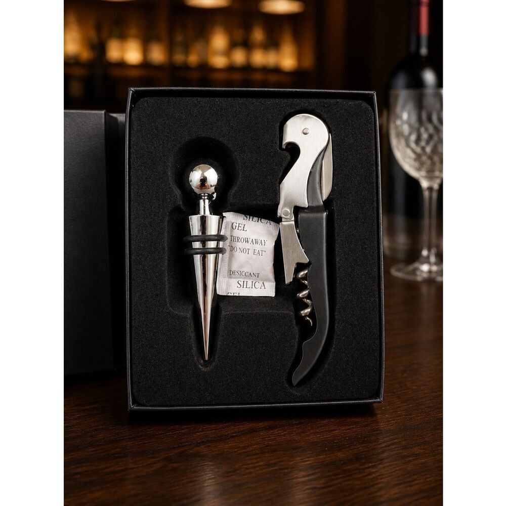 MERCEDES BENZ NIB CORKSCREW AND BOTTLE STOPPER